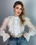 camisa babados