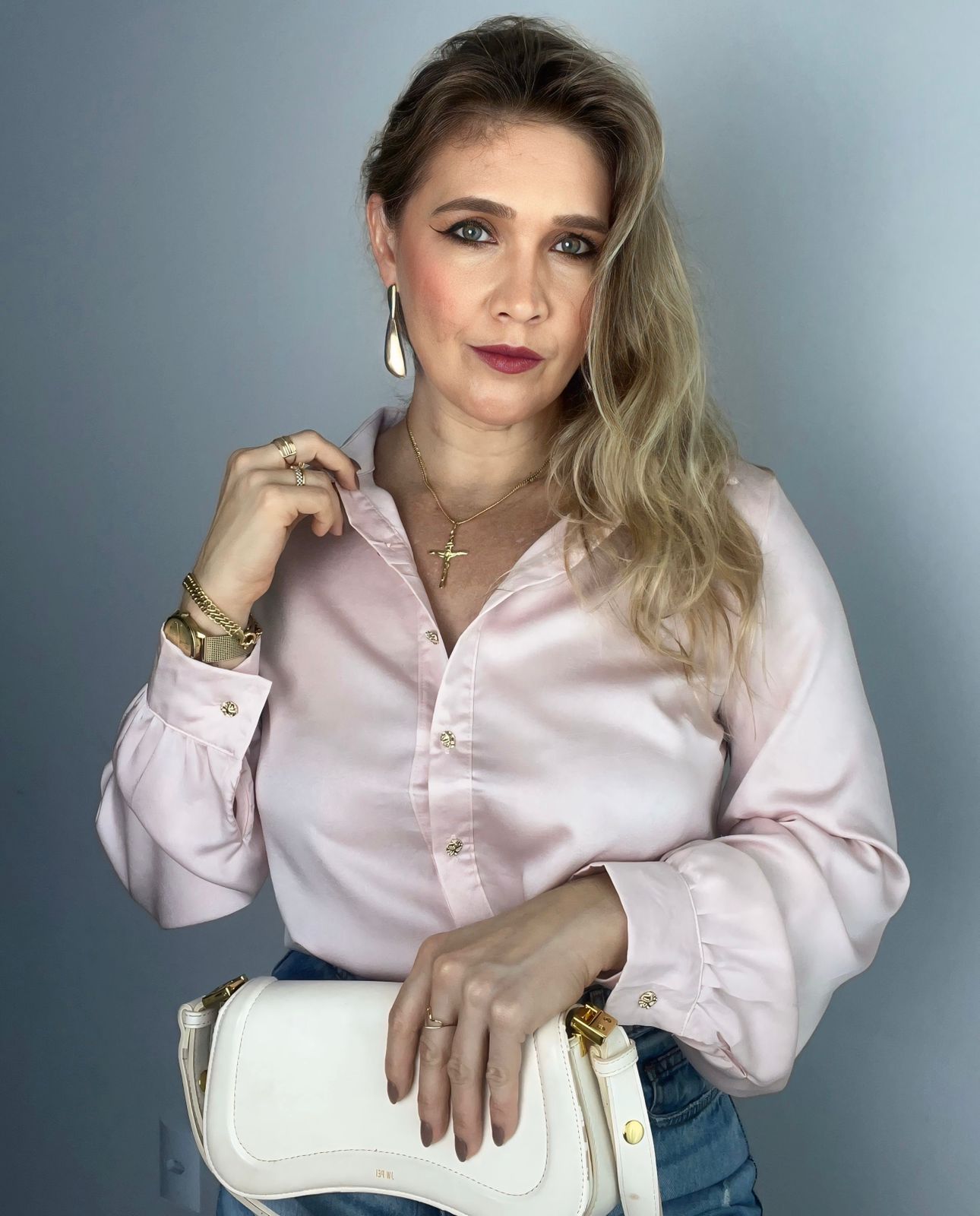 camisa acetinada social