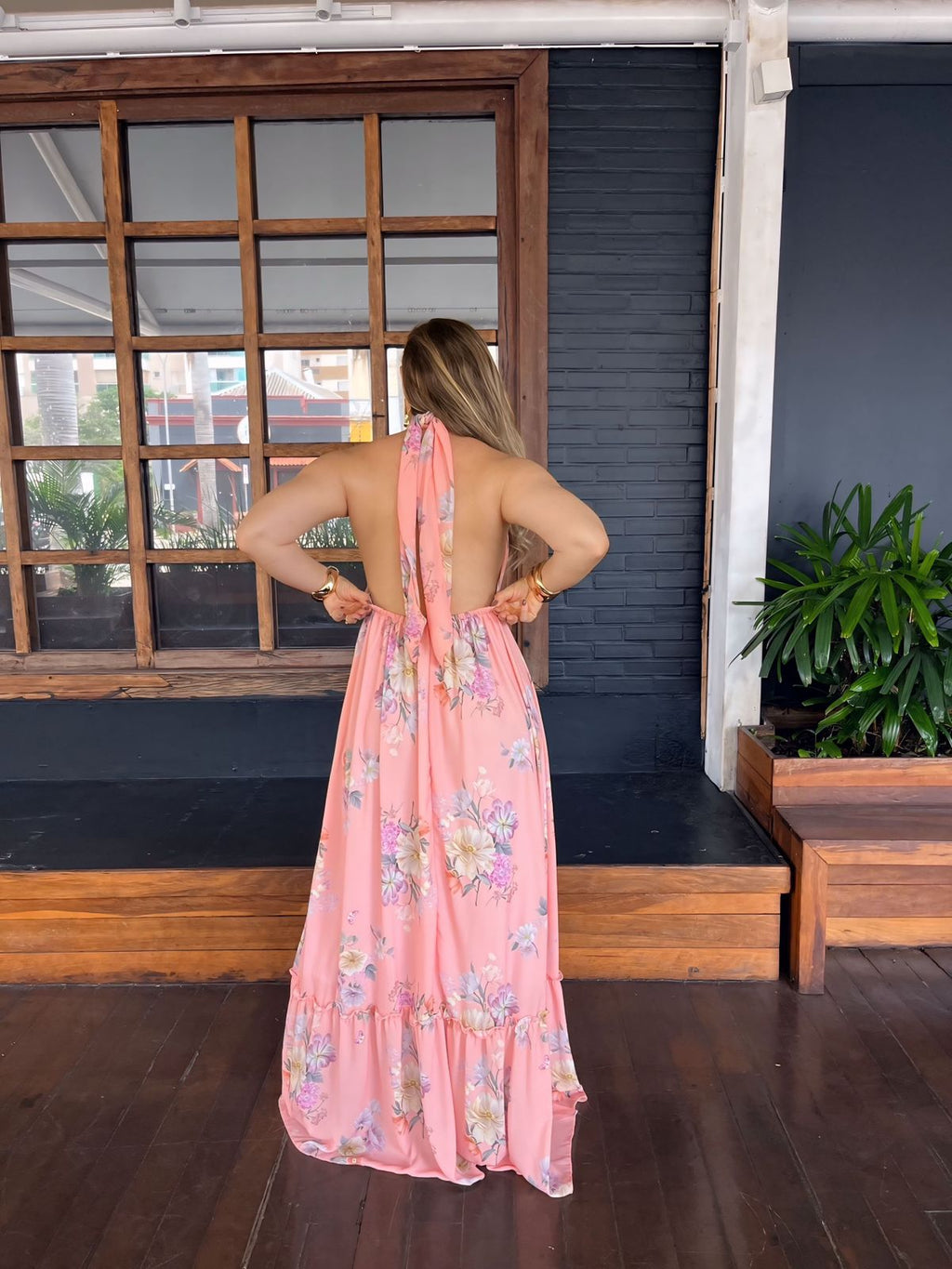 Vestido Longo Frente Única