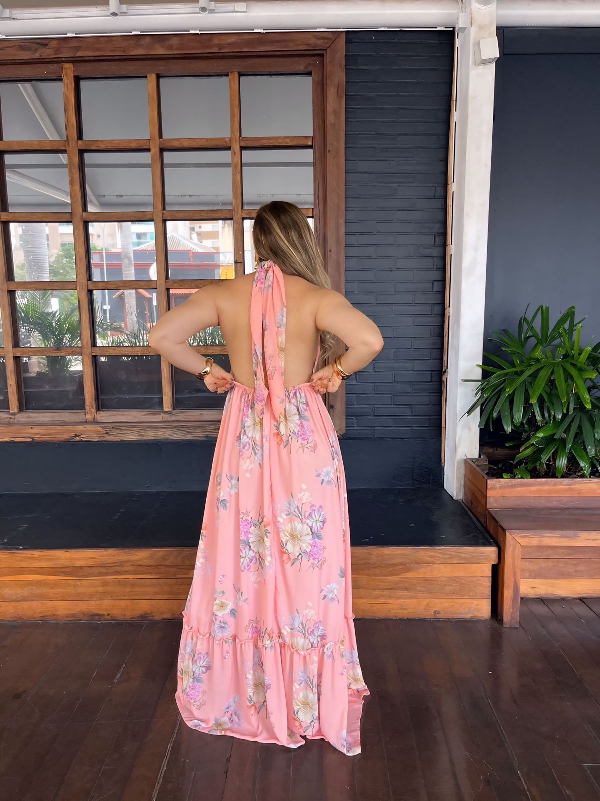 Vestido Longo Frente Única