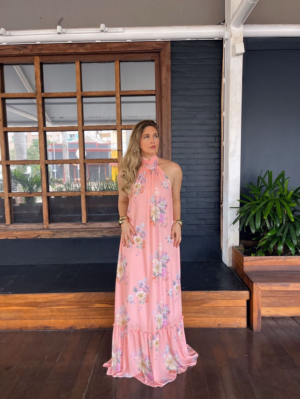 Vestido Longo Frente Única