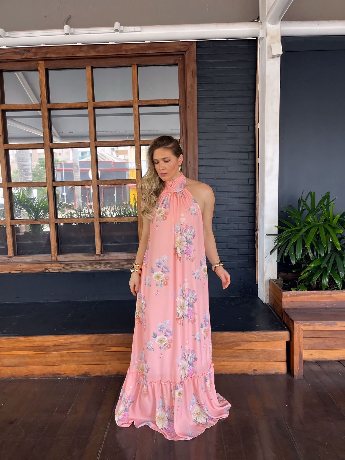 Vestido Longo Frente Única