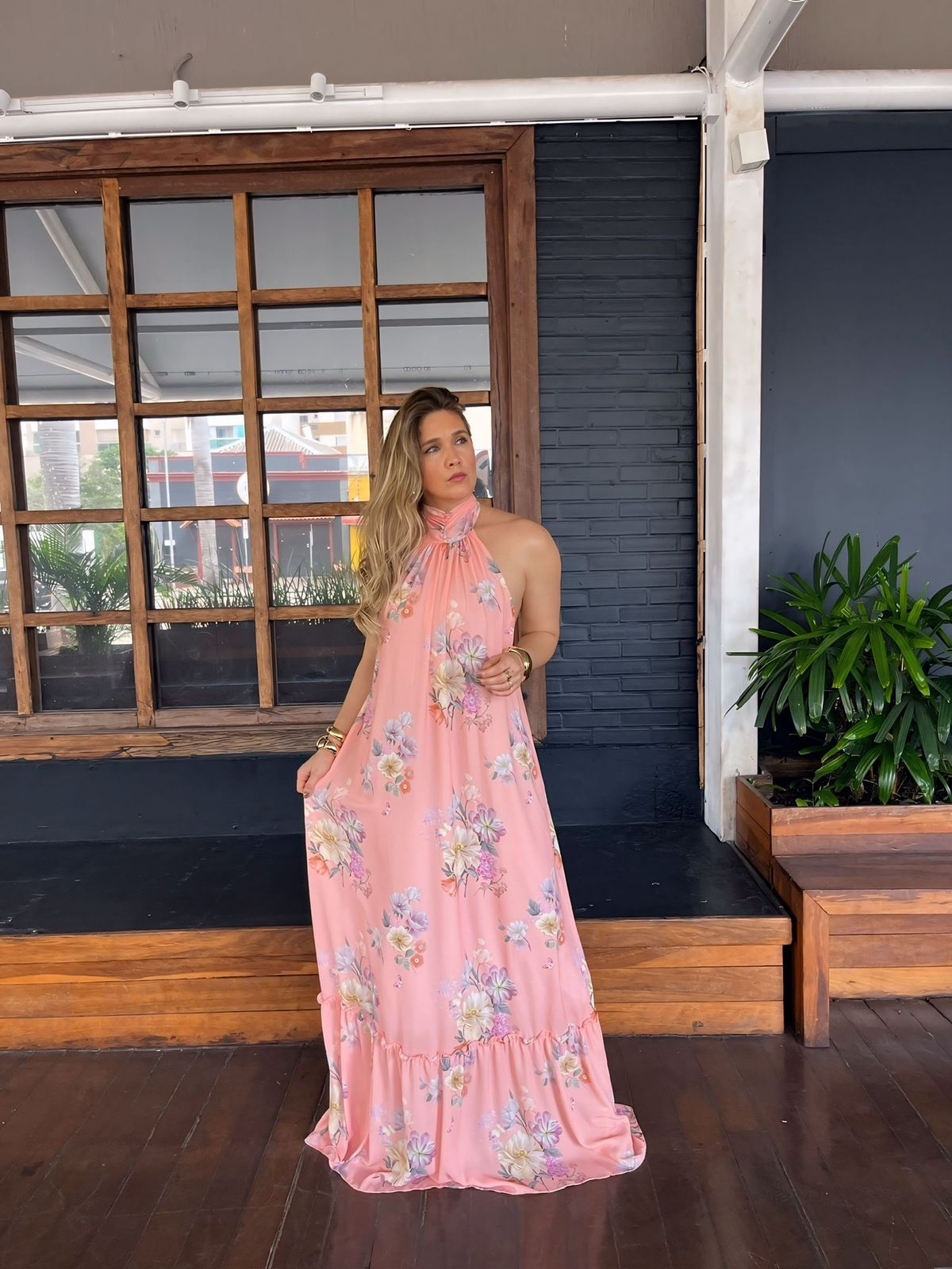 Vestido Longo Frente Única