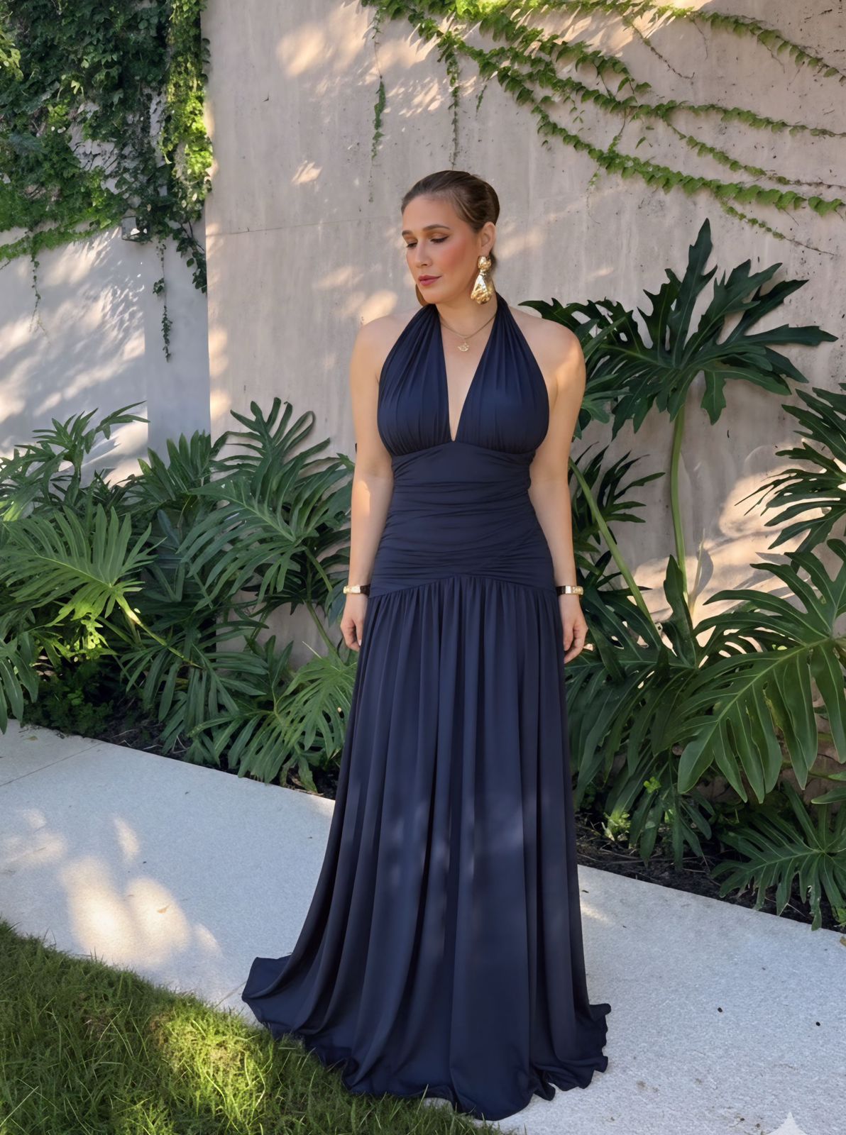 Vestido Longo Multiformas Grapeado