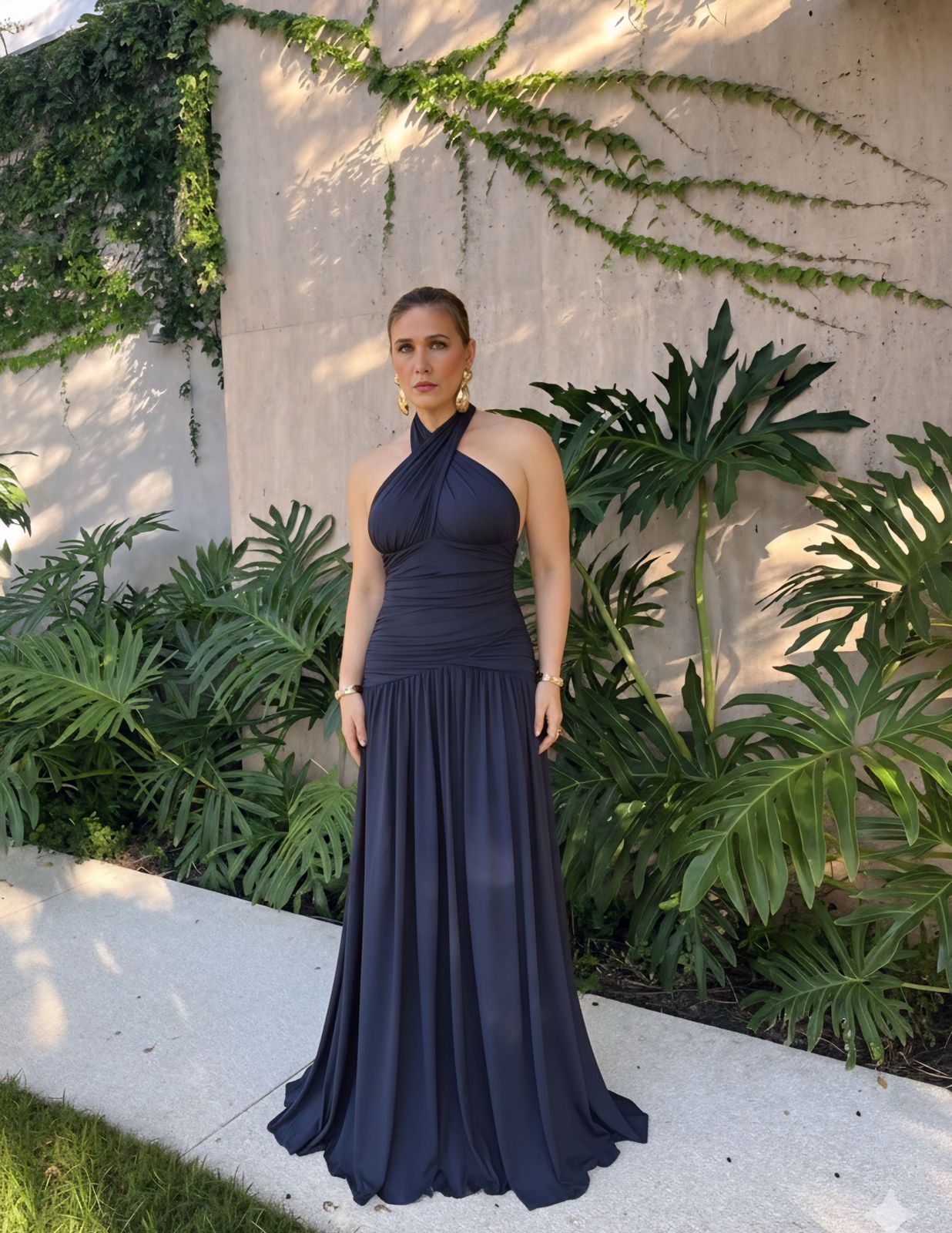 Vestido Longo Multiformas Grapeado