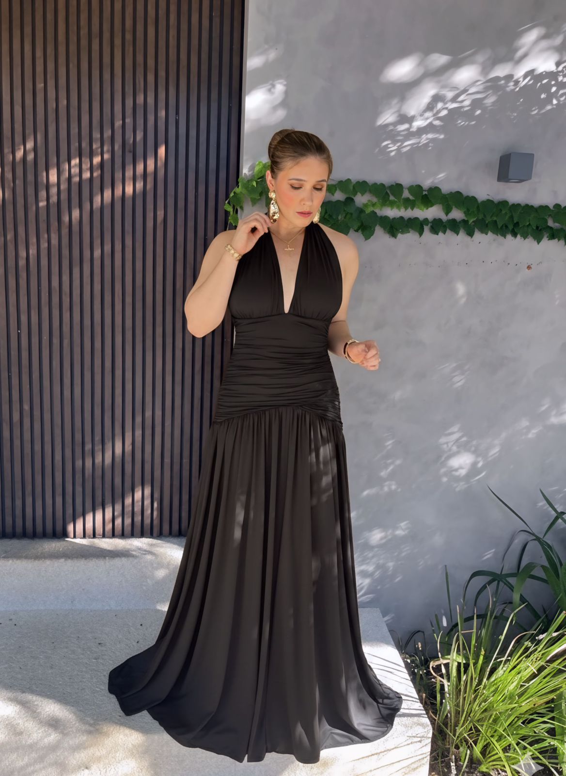 Vestido Longo Multiformas Grapeado