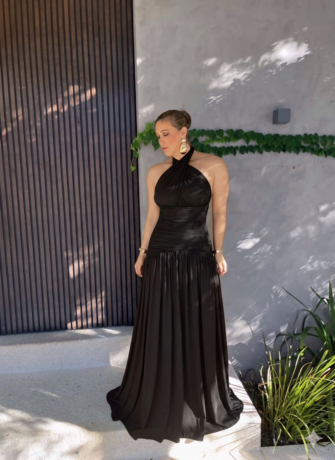 Vestido Longo Multiformas Grapeado