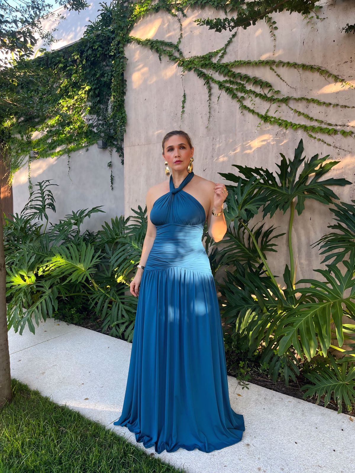 Vestido Longo Multiformas Grapeado