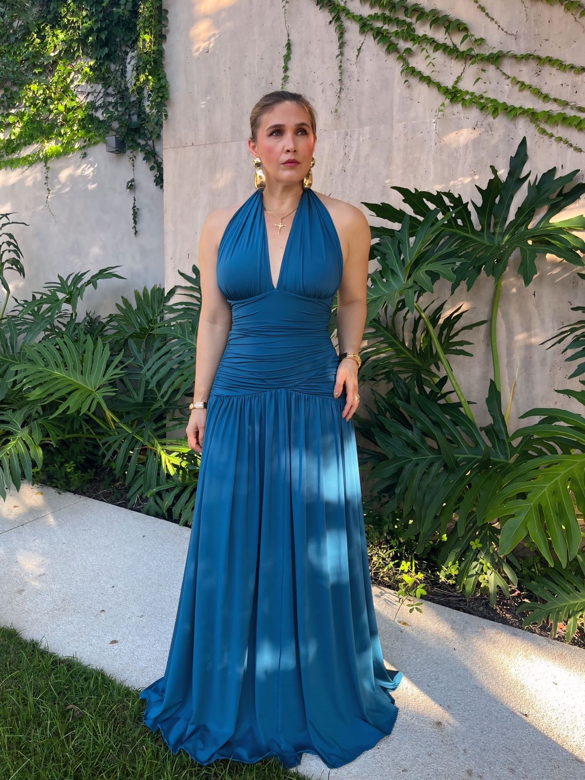 Vestido Longo Multiformas Grapeado