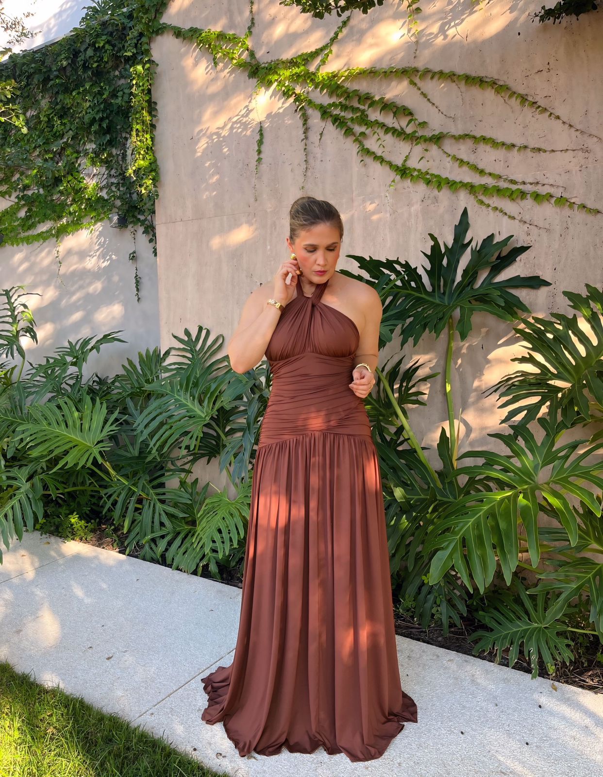 Vestido Longo Multiformas Grapeado