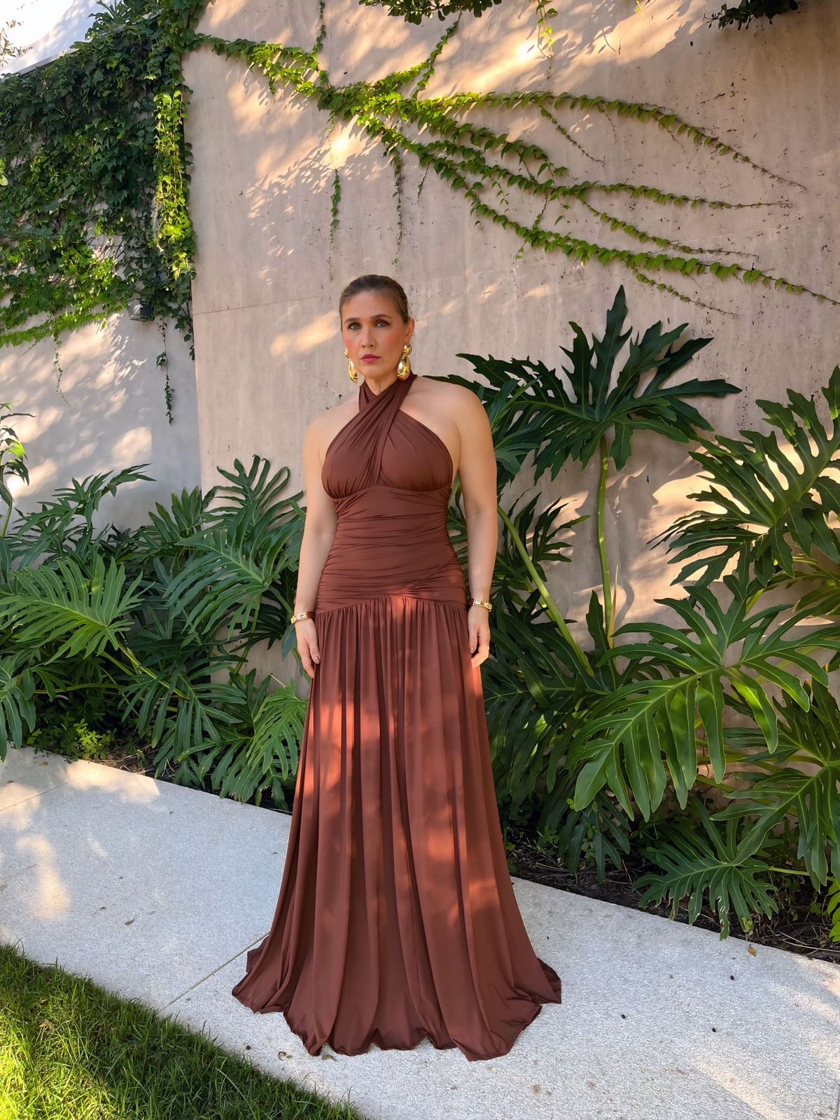 Vestido Longo Multiformas Grapeado