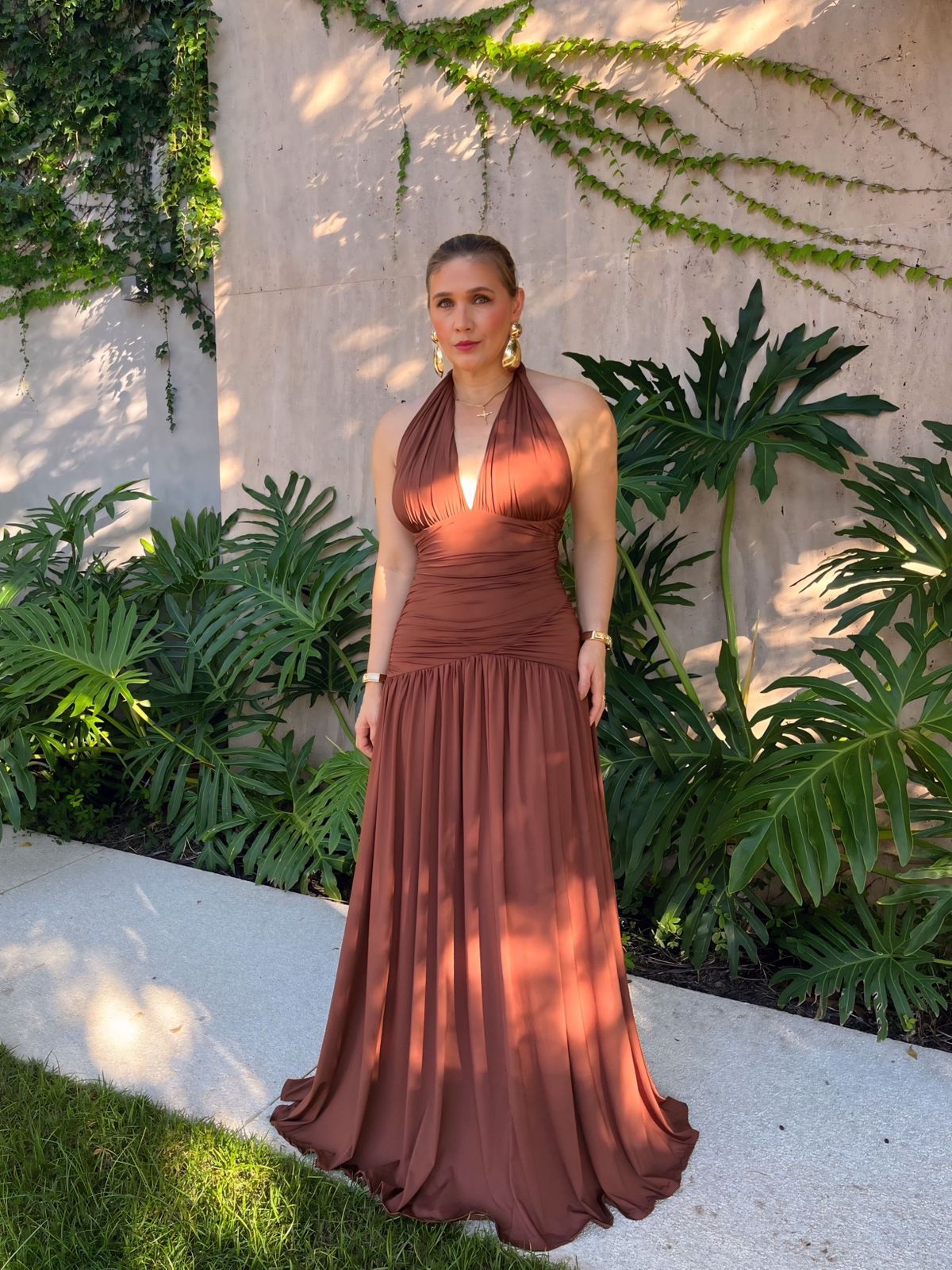 Vestido Longo Multiformas Grapeado