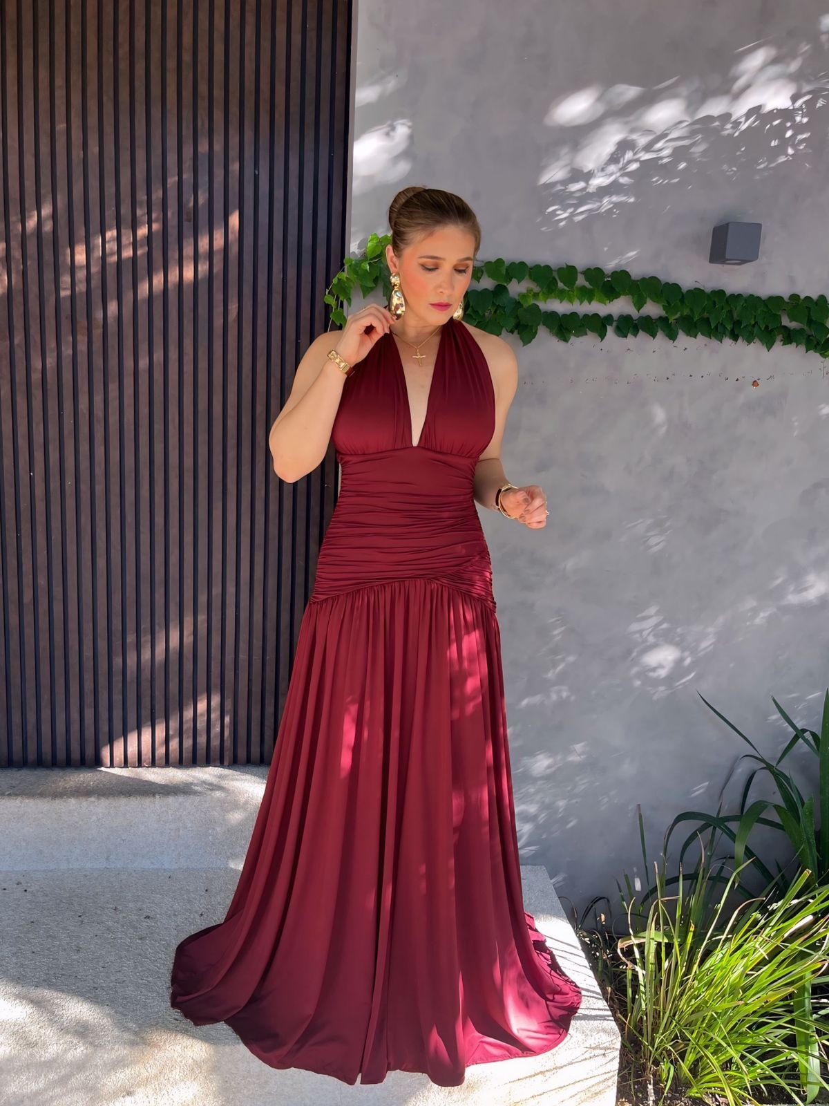 Vestido Longo Multiformas Grapeado