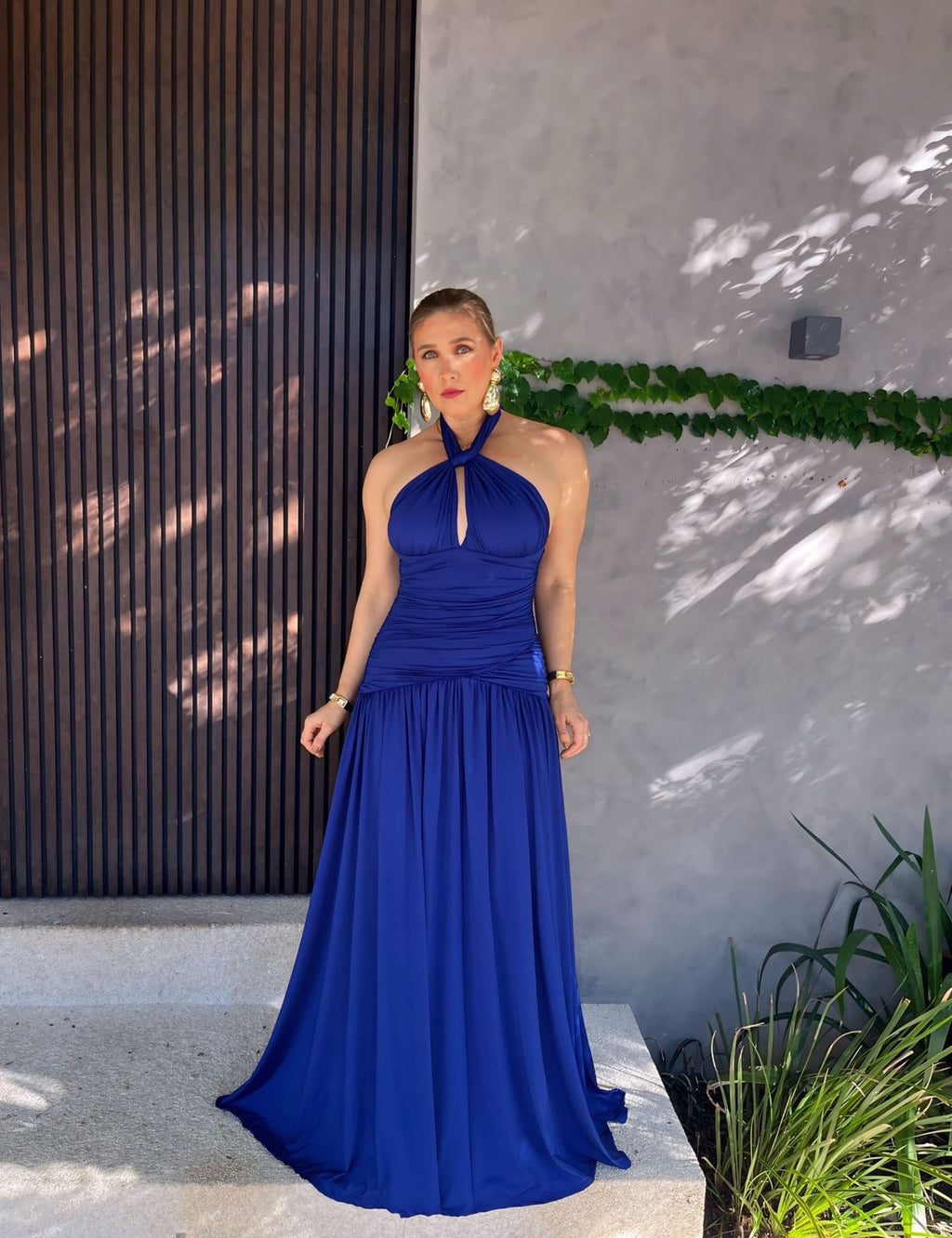 Vestido Longo Multiformas Grapeado