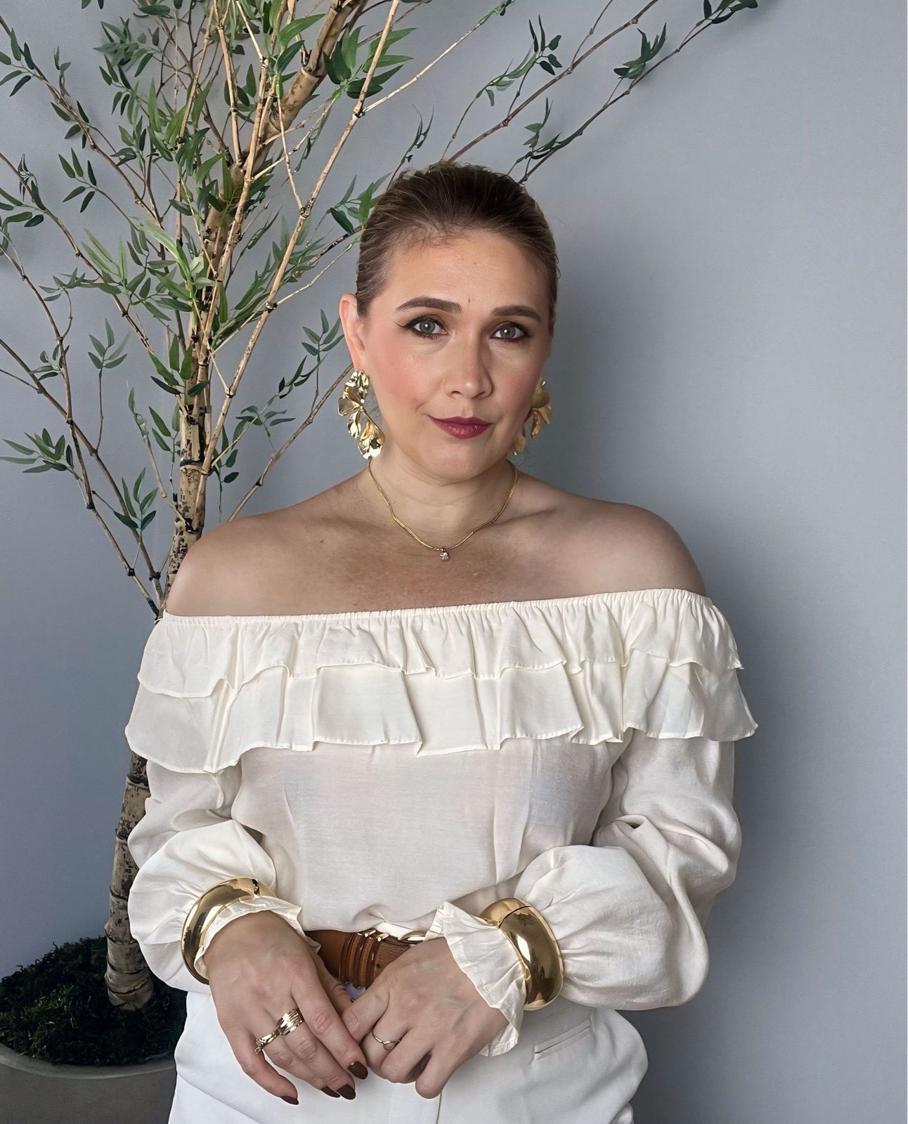 Blusa Ombro a Ombro Manga longa