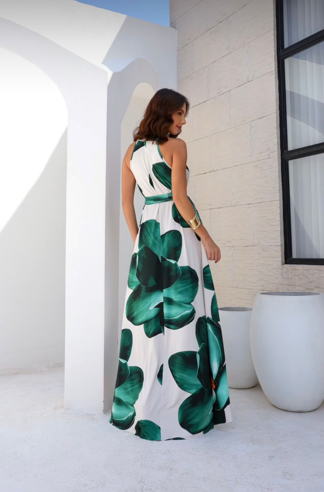 Vestido Longo gola Alta