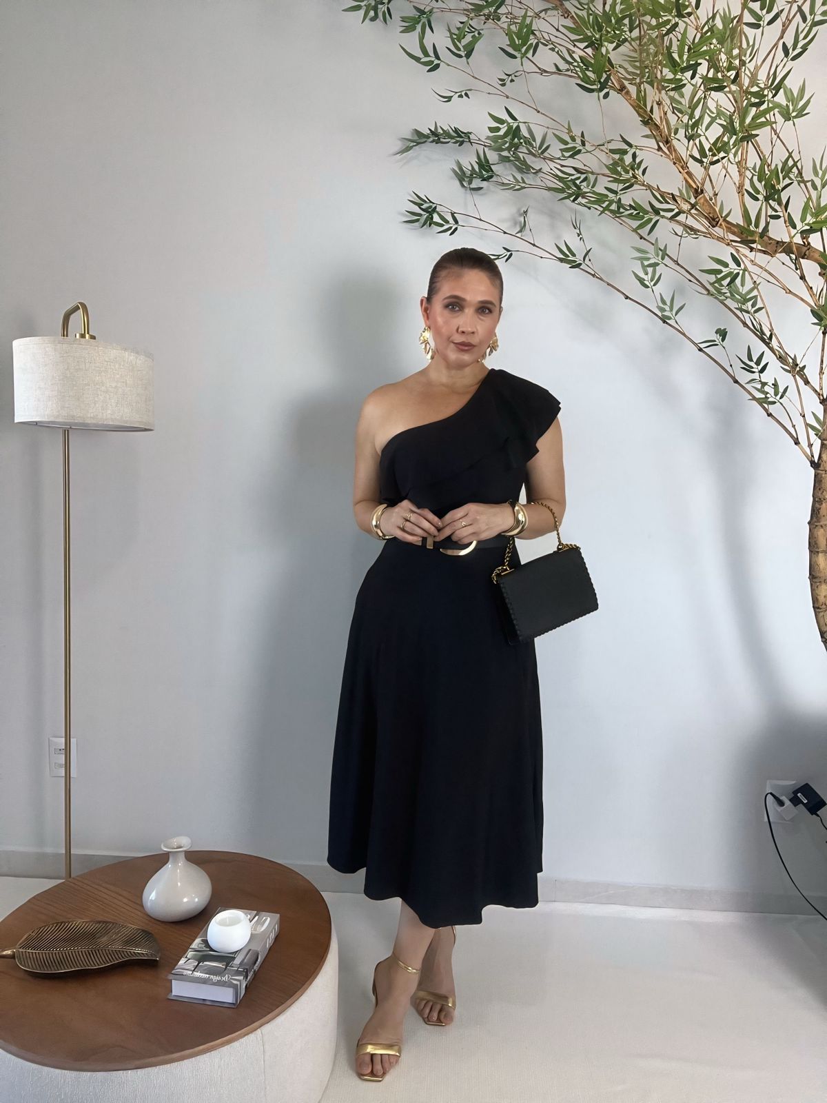 Vestido Nula Manga Midi
