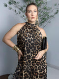 vestido longo cavado