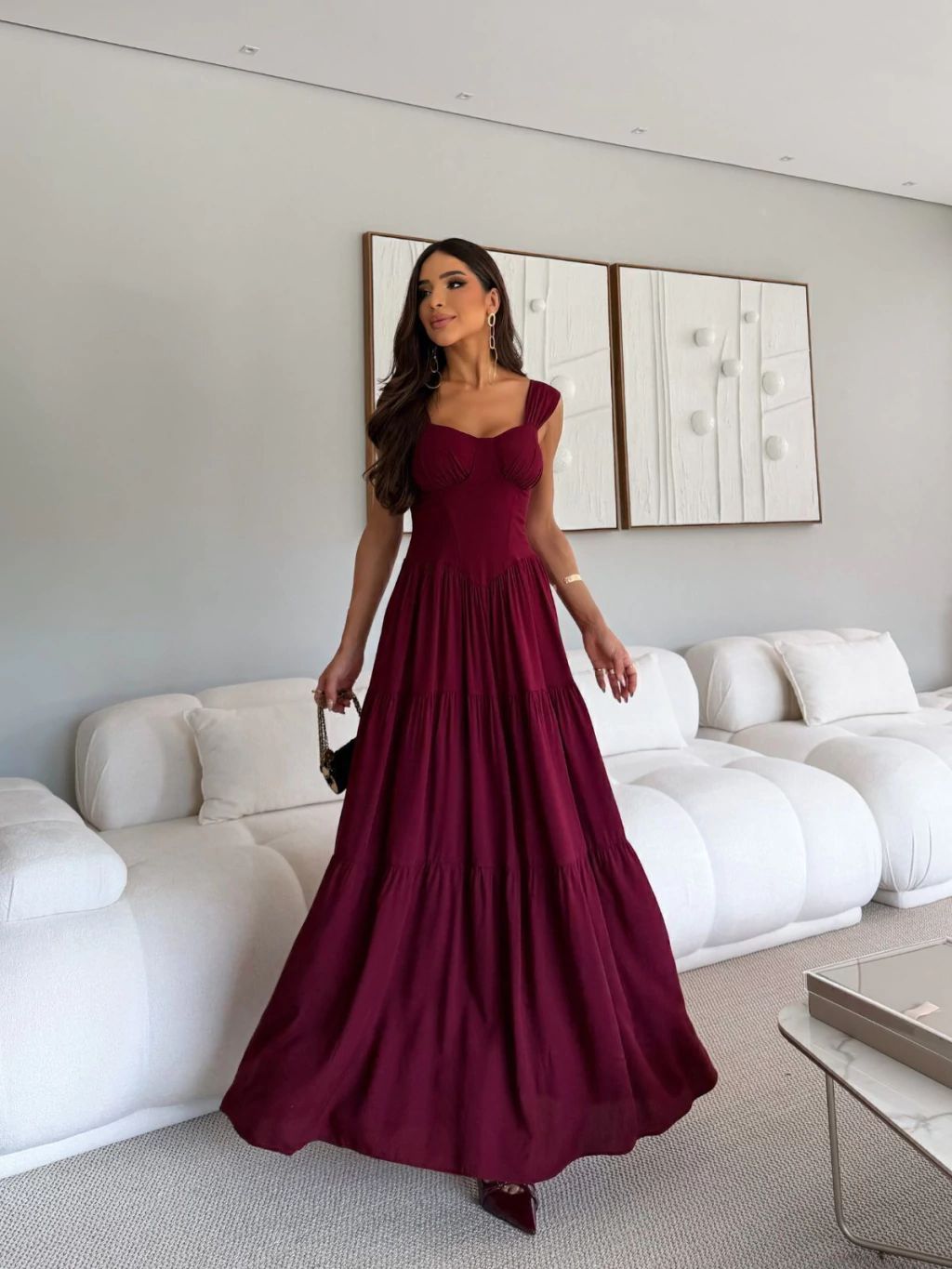 vestido longo elegante