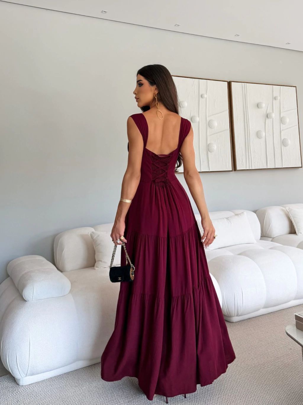 vestido longo elegante