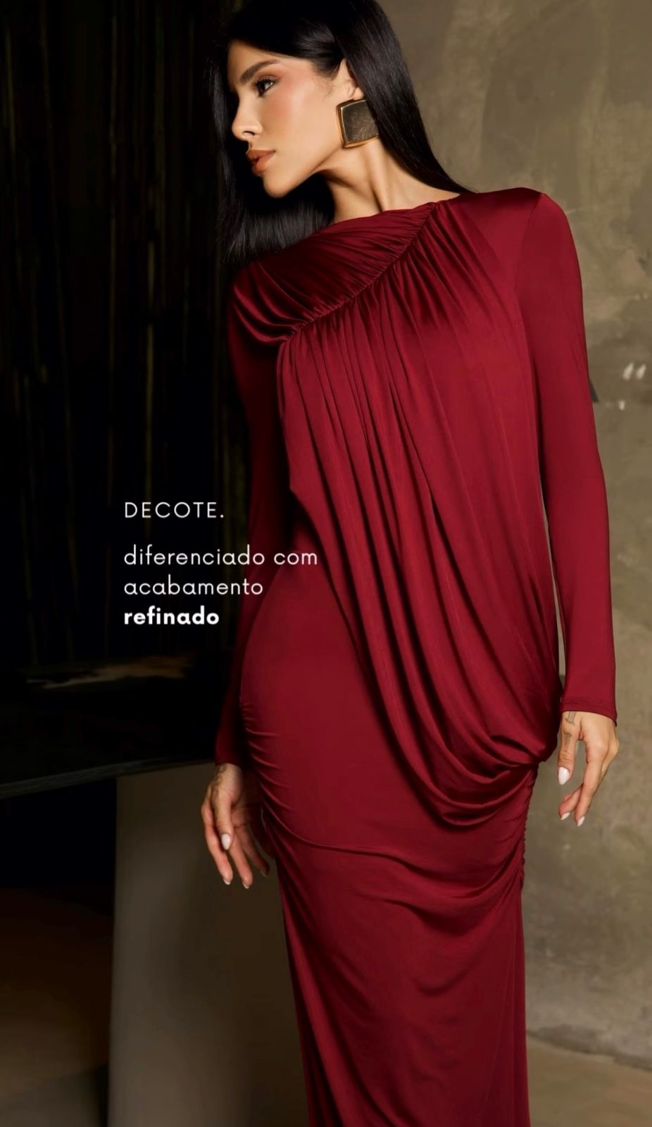 vestidolongo com echarpe