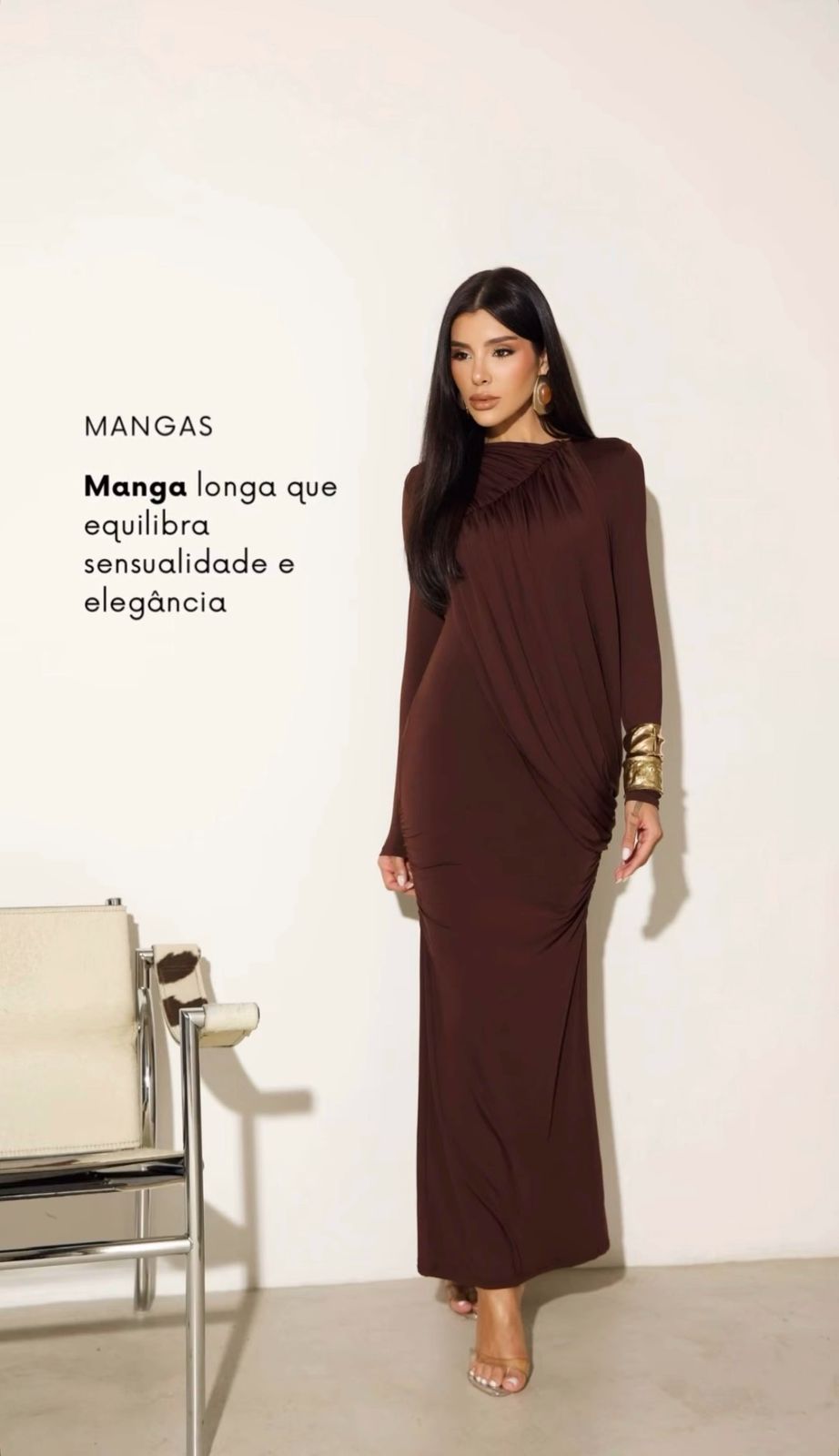 vestidolongo com echarpe