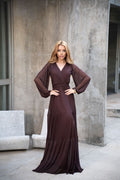 VESTIDO LONGO MANGA LONGA TULE