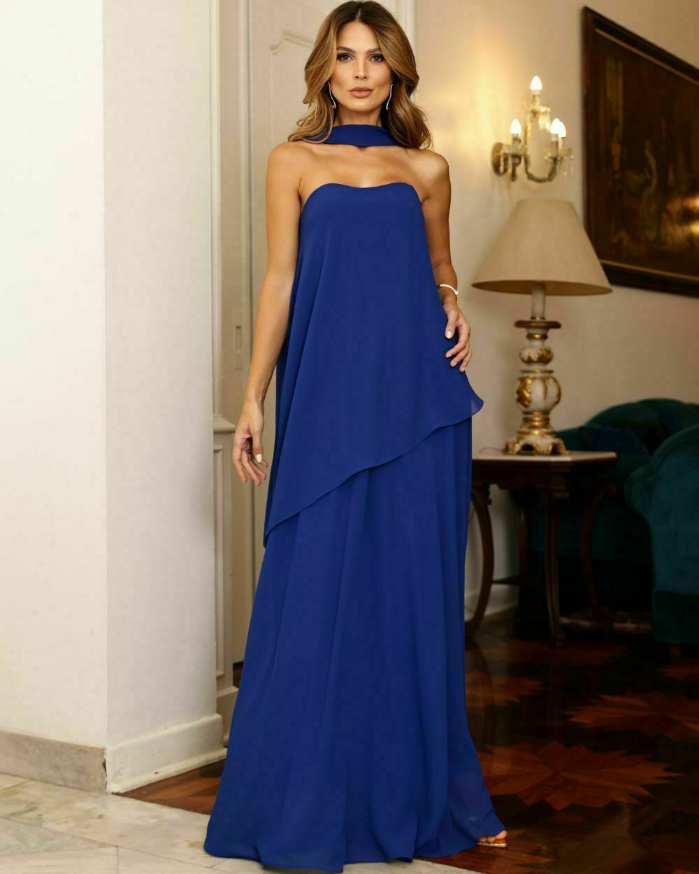 vestido longo tomara que caia