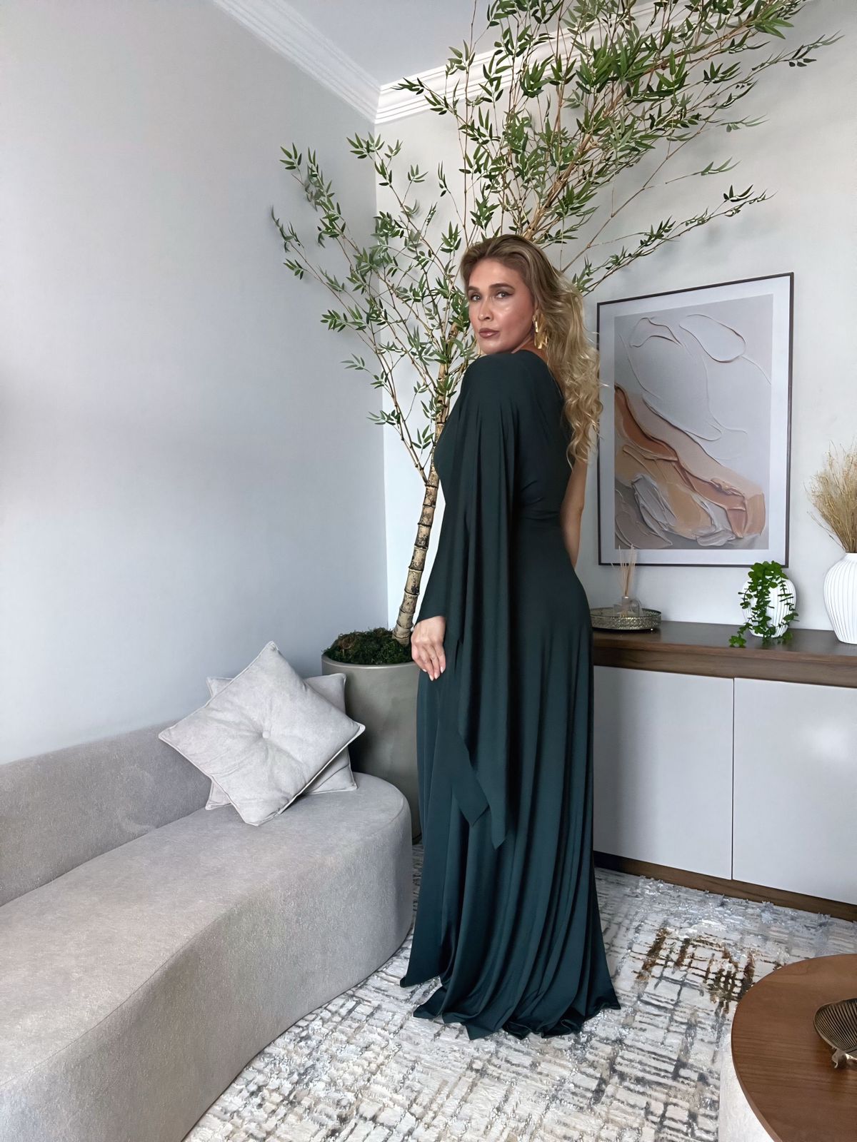 VESTIDO LONGO NULA MANGA LONGA NÓ
