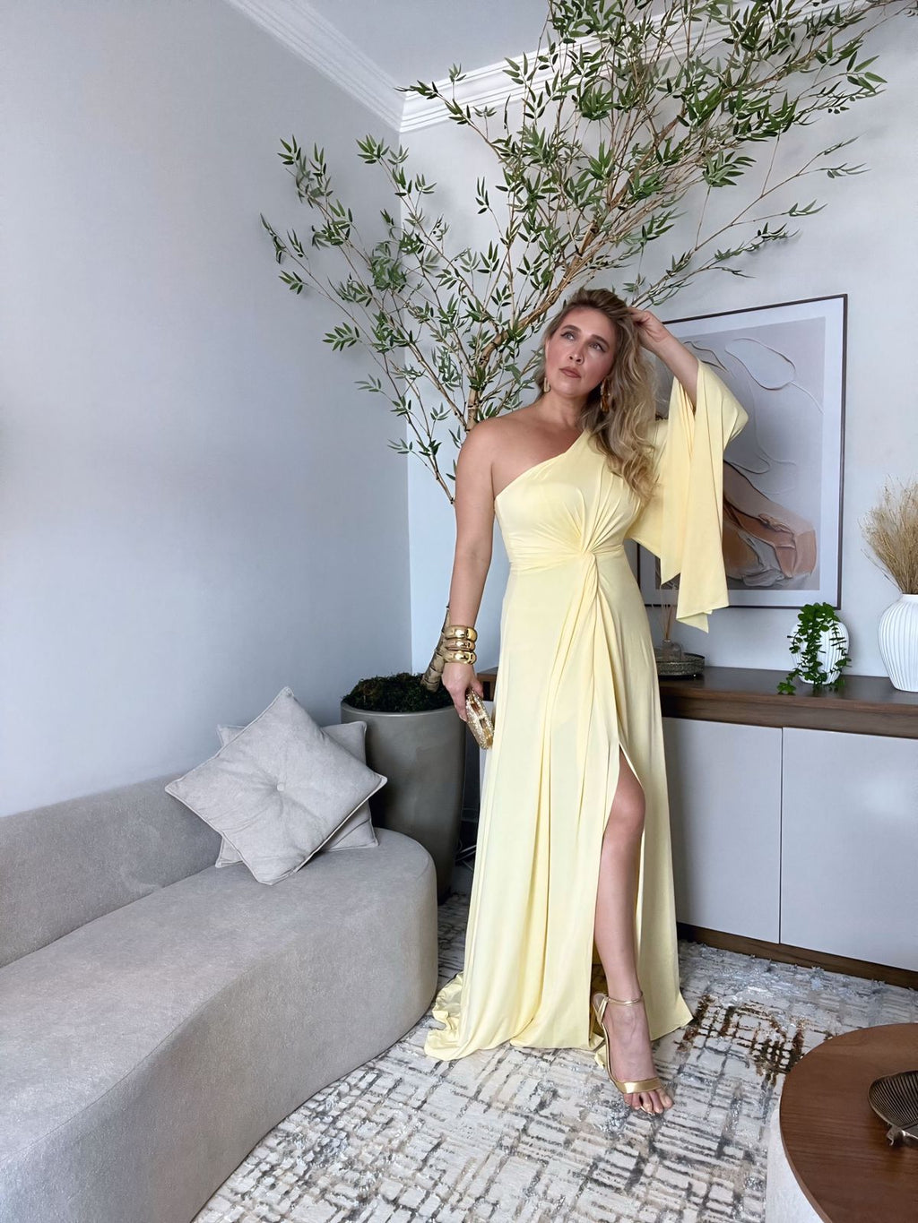 VESTIDO LONGO NULA MANGA LONGA NÓ