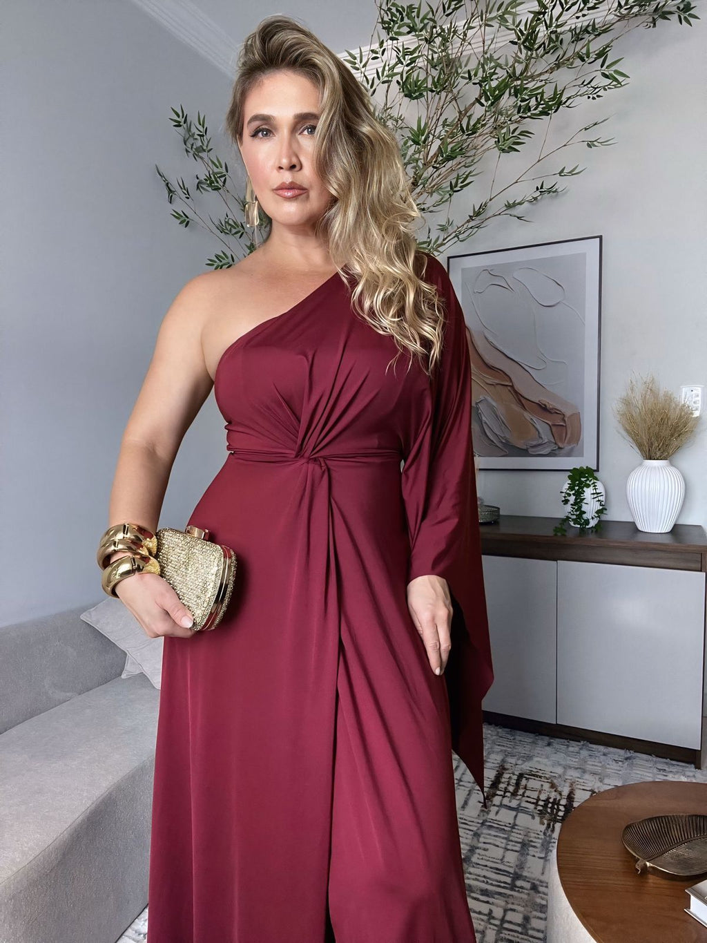 VESTIDO LONGO NULA MANGA LONGA NÓ