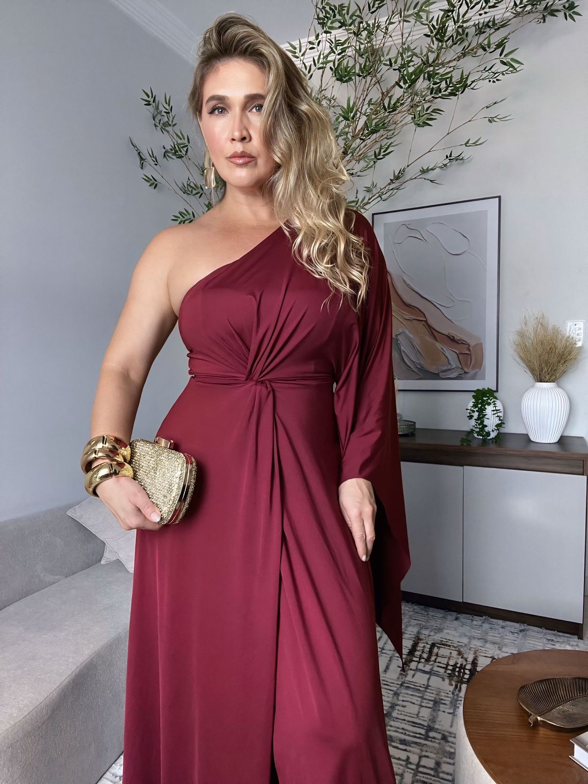 VESTIDO LONGO NULA MANGA LONGA NÓ