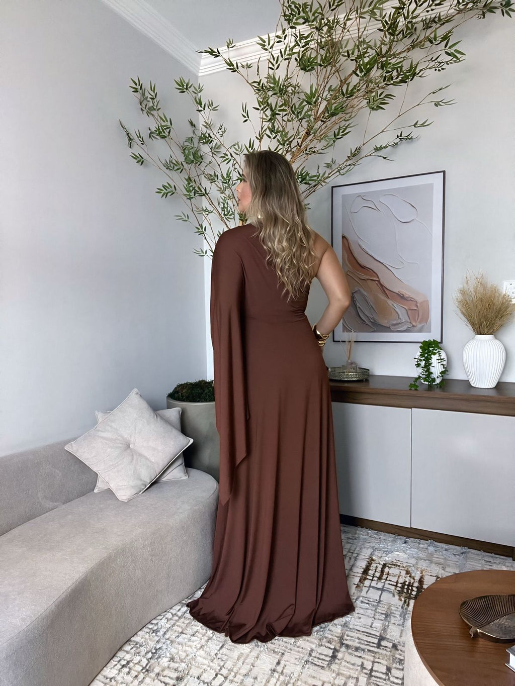 VESTIDO LONGO NULA MANGA LONGA NÓ