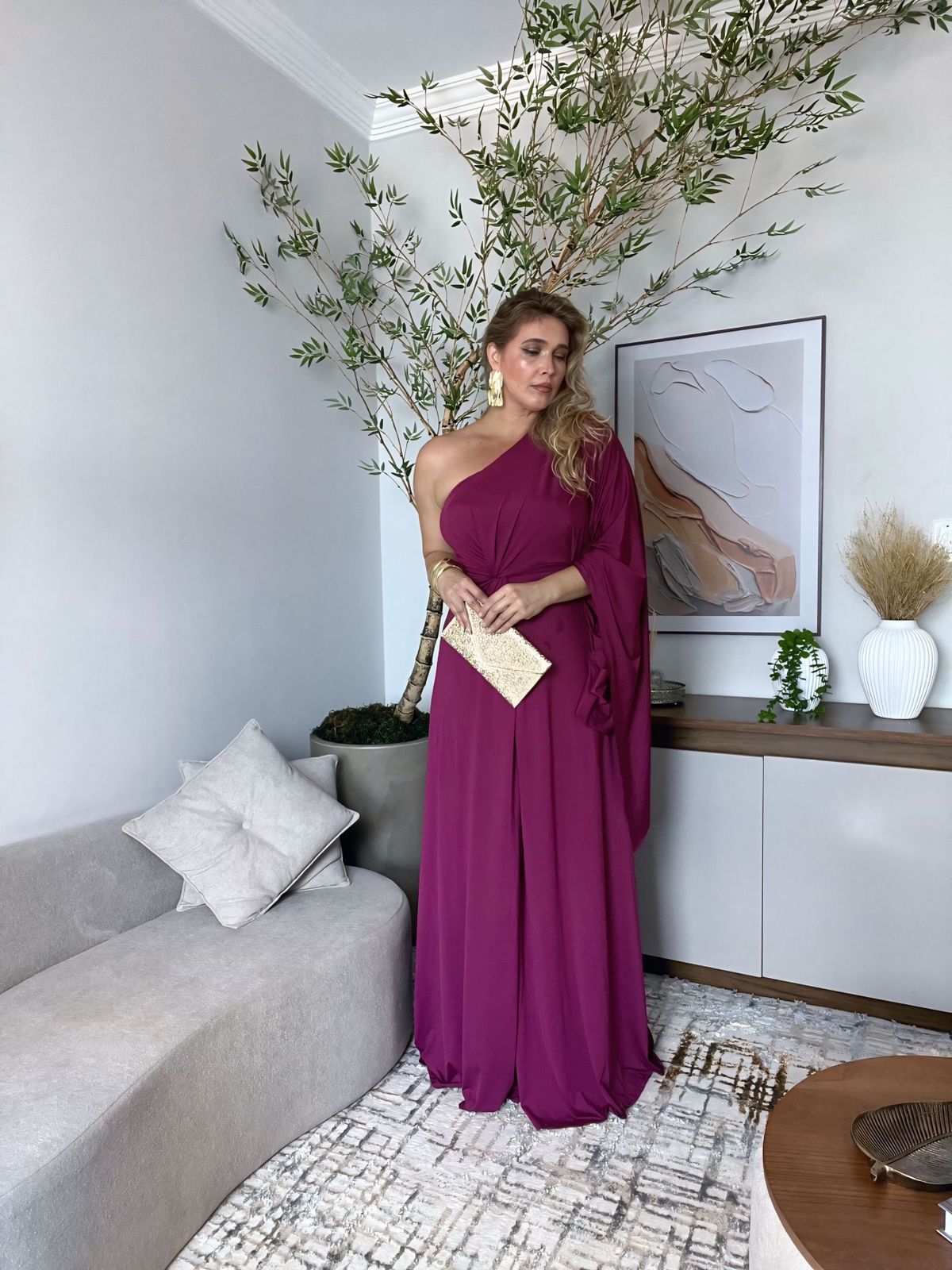 VESTIDO LONGO NULA MANGA LONGA NÓ