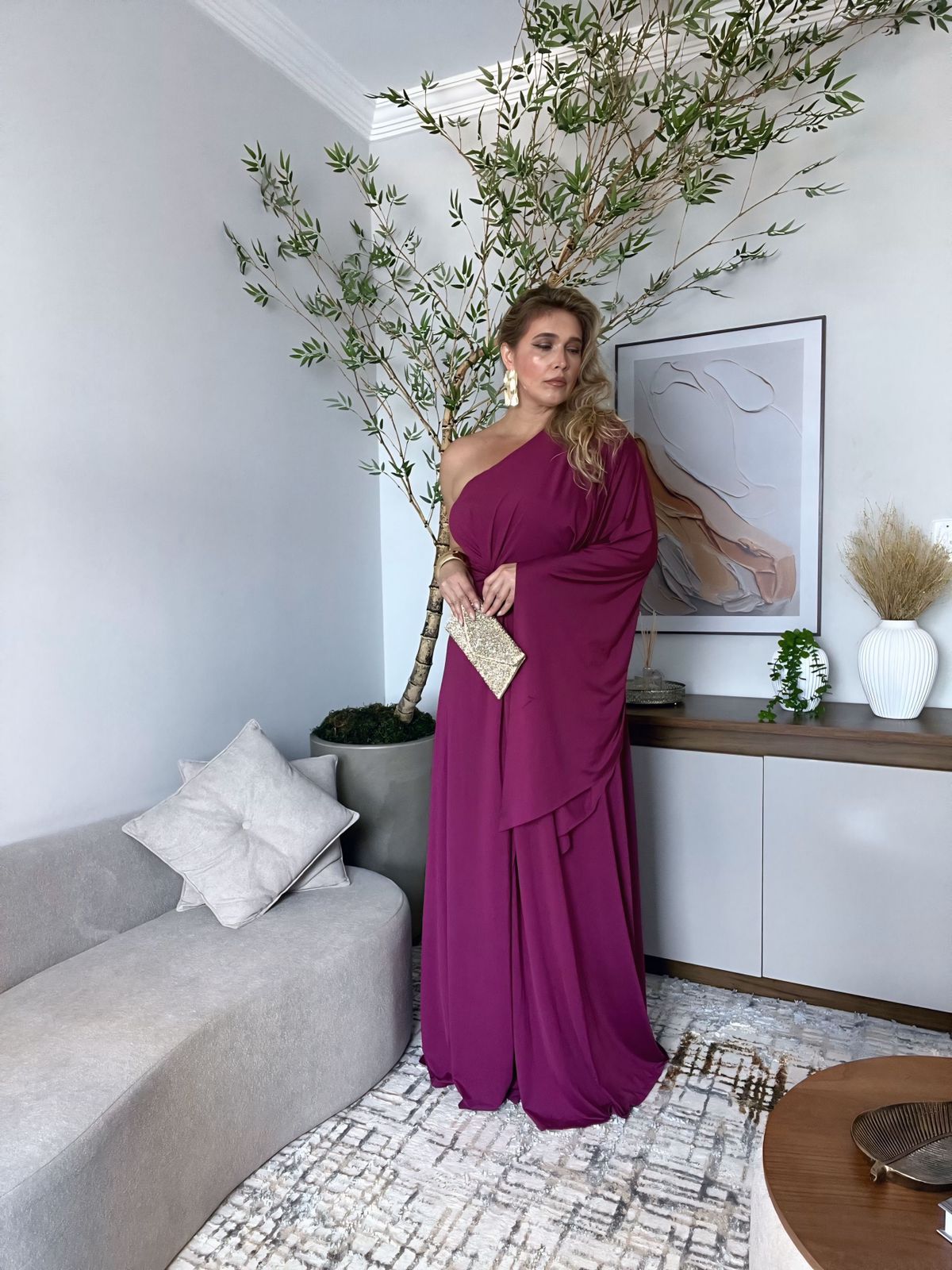 VESTIDO LONGO NULA MANGA LONGA NÓ