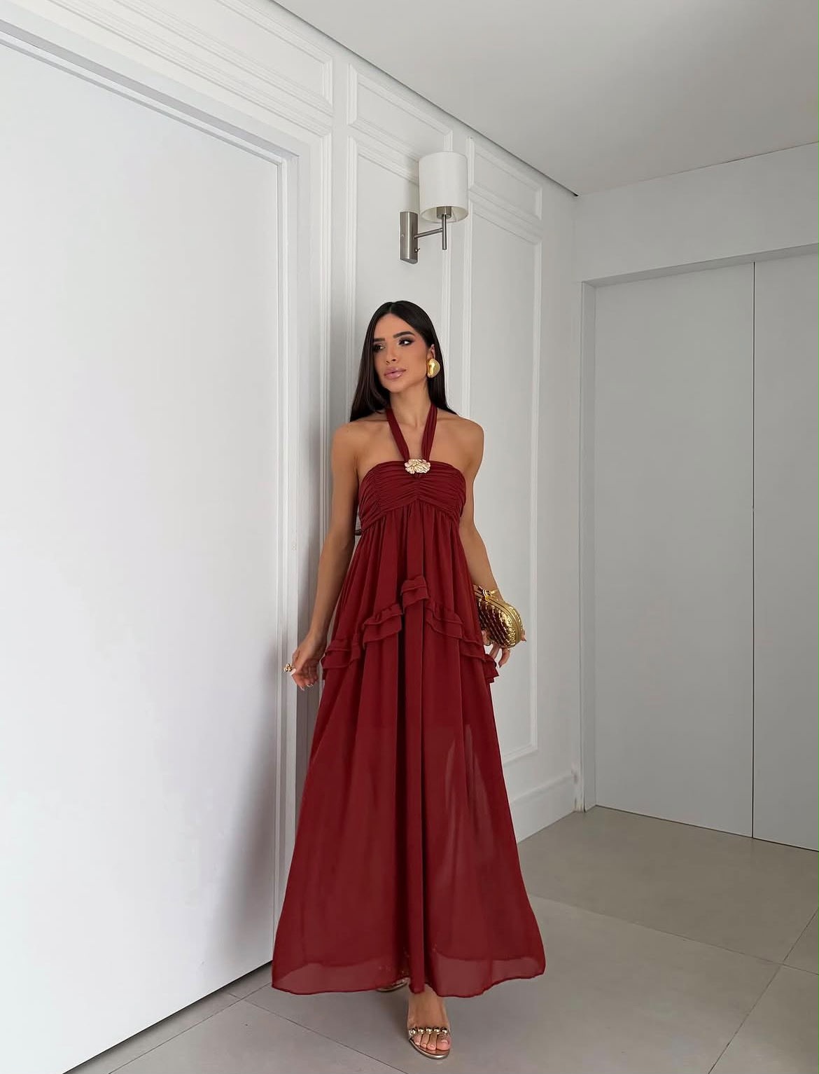 Vestido Longo Tomara que Caia ou frente única
