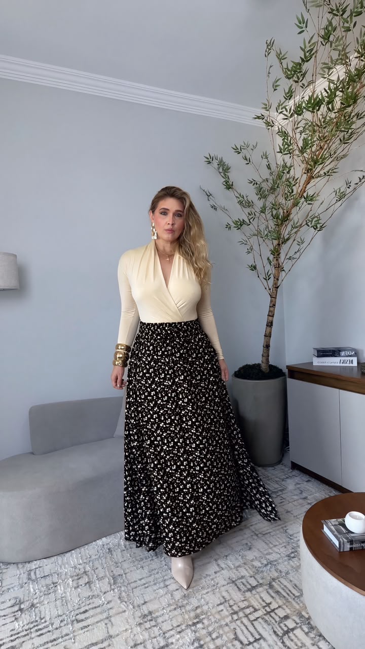 Saia Midi Viscolinho