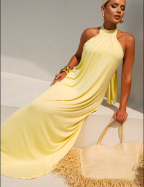 Vestido gola alta frente única Tamanho único - Tecido Fluity