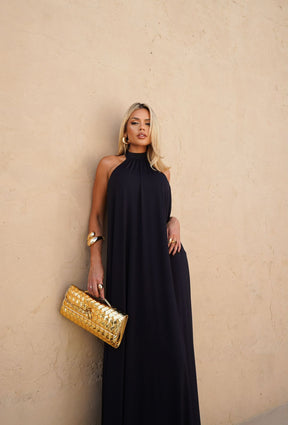 Vestido gola alta frente única Tamanho único - Tecido Fluity