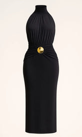 Vestido Midi Frente Única - Tecido Fluity