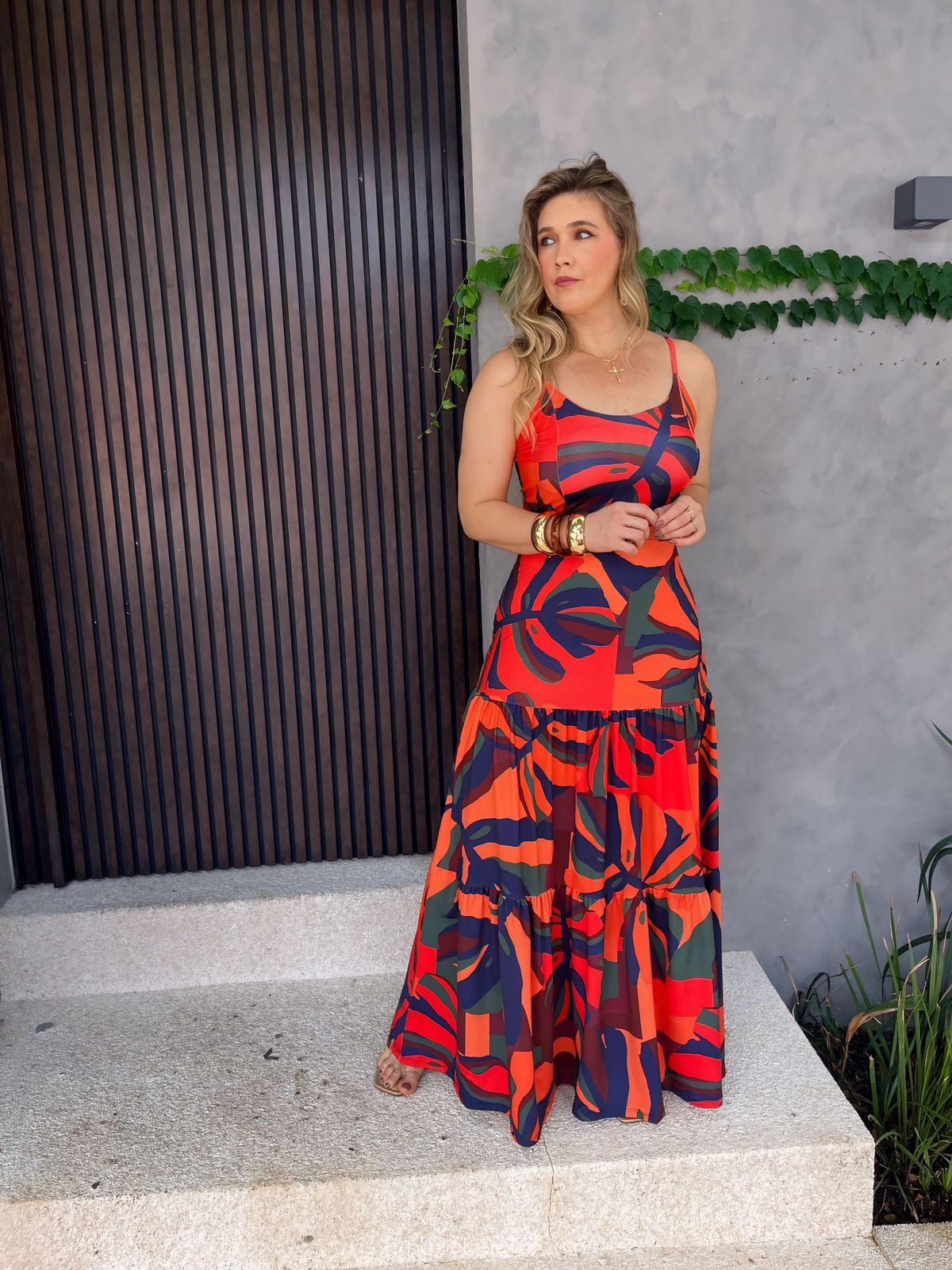 vestido longo de alcinha