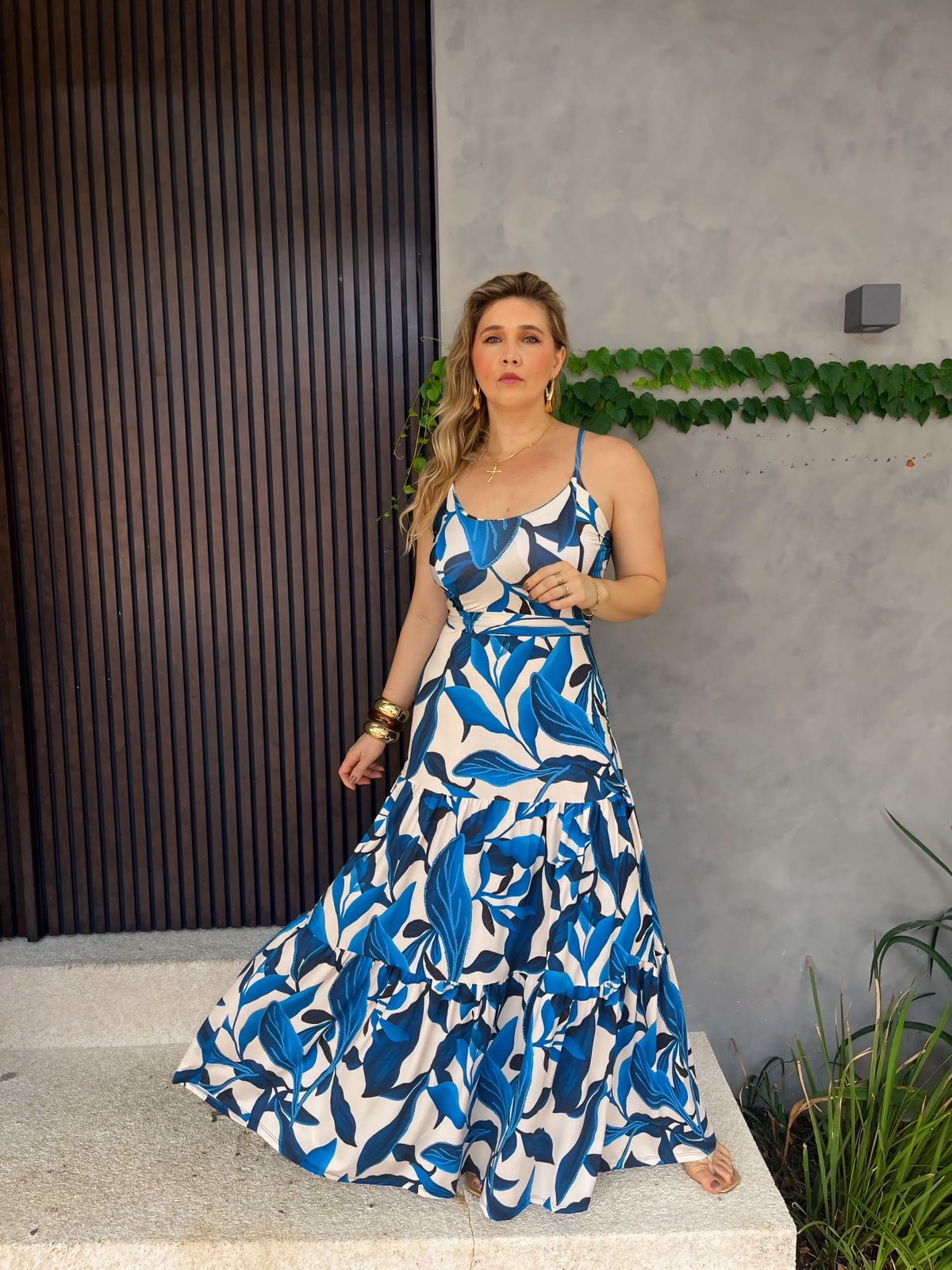 vestido longo de alcinha