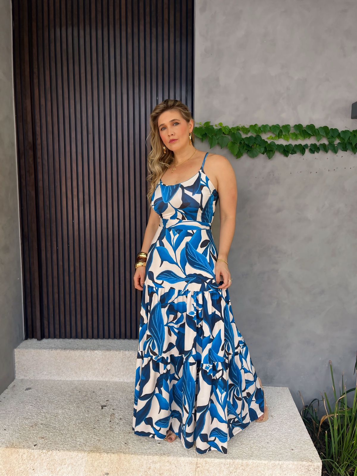 vestido longo de alcinha