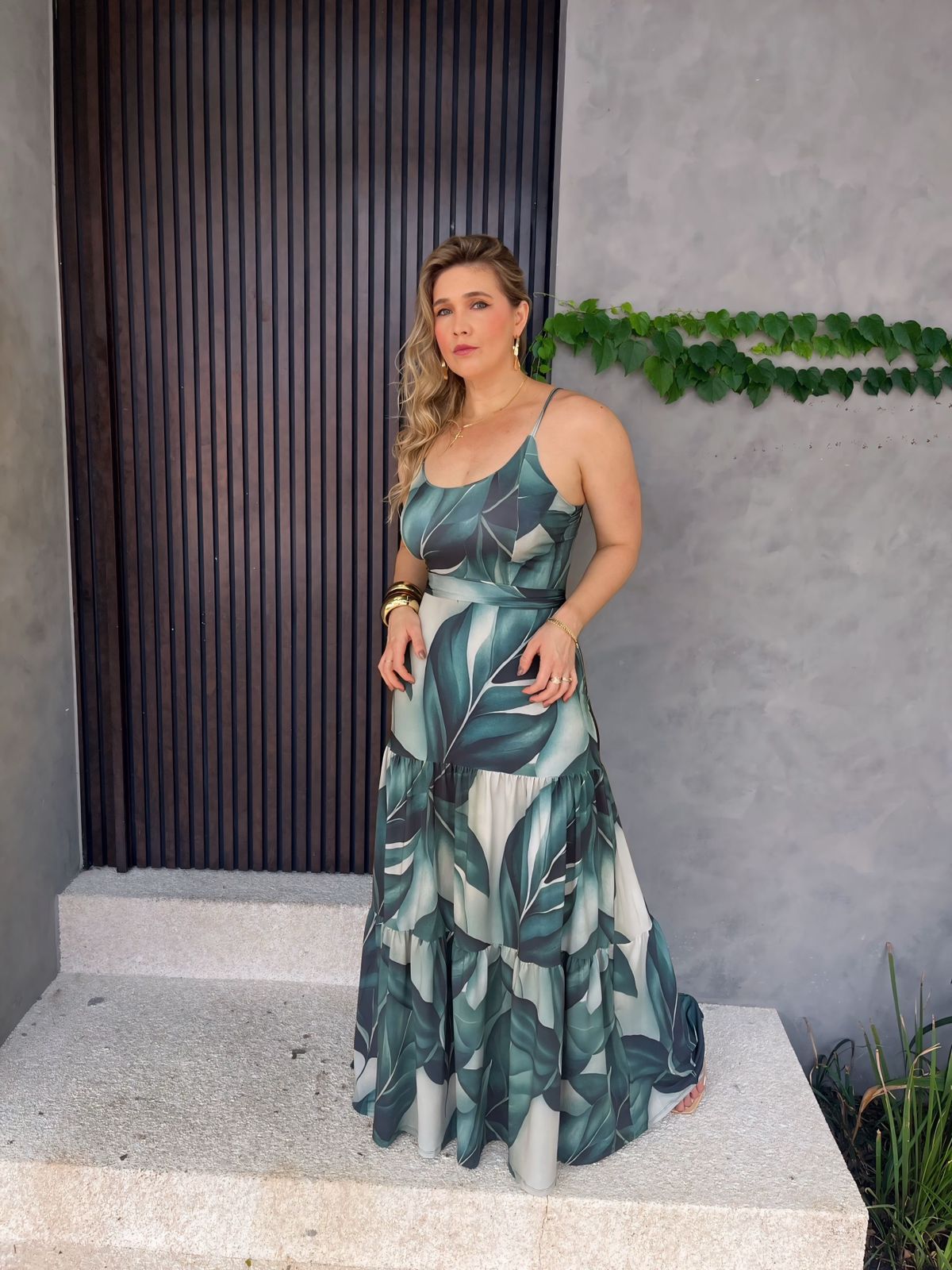 vestido longo de alcinha