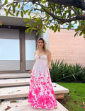 vestido longo floral