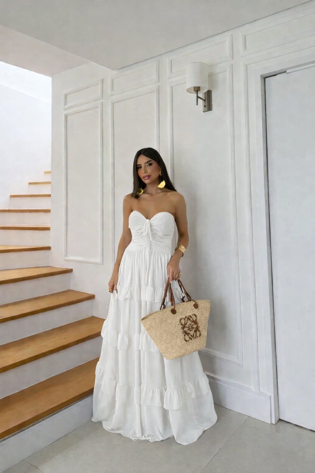 vestido longo fluido