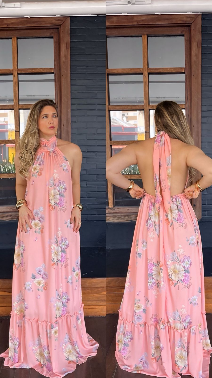 Vestido Longo Frente Única