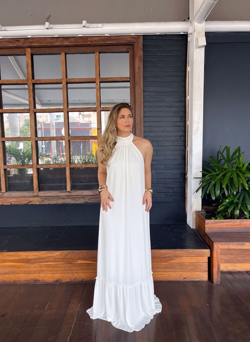 Vestido Longo Frente Única