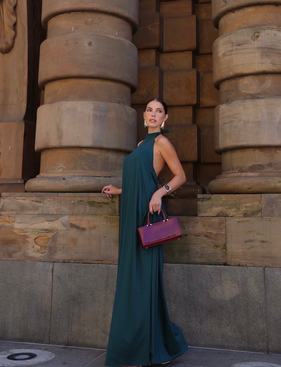 Vestido gola alta frente única Tamanho único - Tecido Fluity