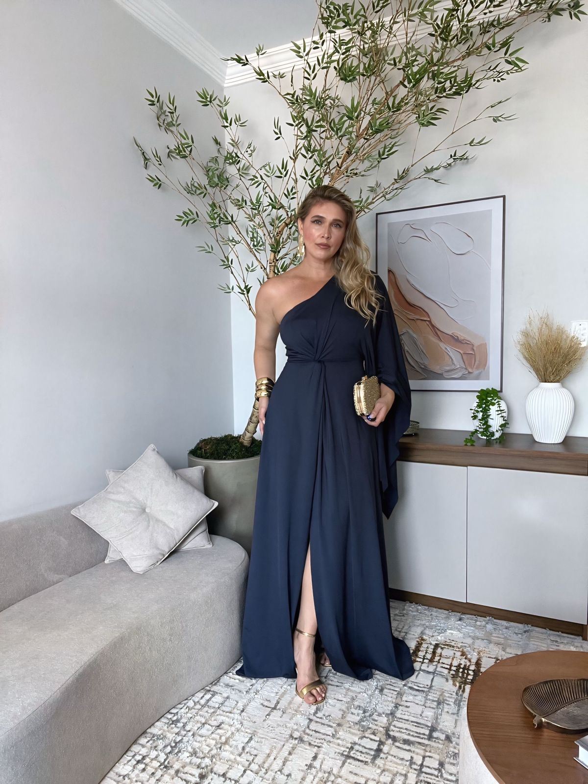VESTIDO LONGO NULA MANGA LONGA NÓ